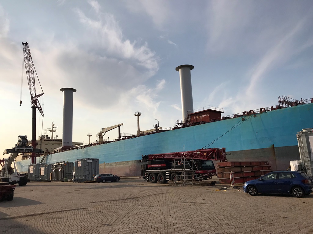 Maersk Rotor Sail Installation